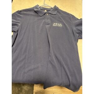 Vintage Y2K Zina Clear malt Blue Polo 1X